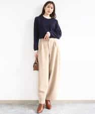 FKLFD10170 MK MICHEL KLEIN(MK ミッシェルクラン) [洗える]バレルシルエットパンツ ベージュ