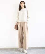FKLFD10170 MK MICHEL KLEIN(MK ミッシェルクラン) [洗える]バレルシルエットパンツ ベージュ