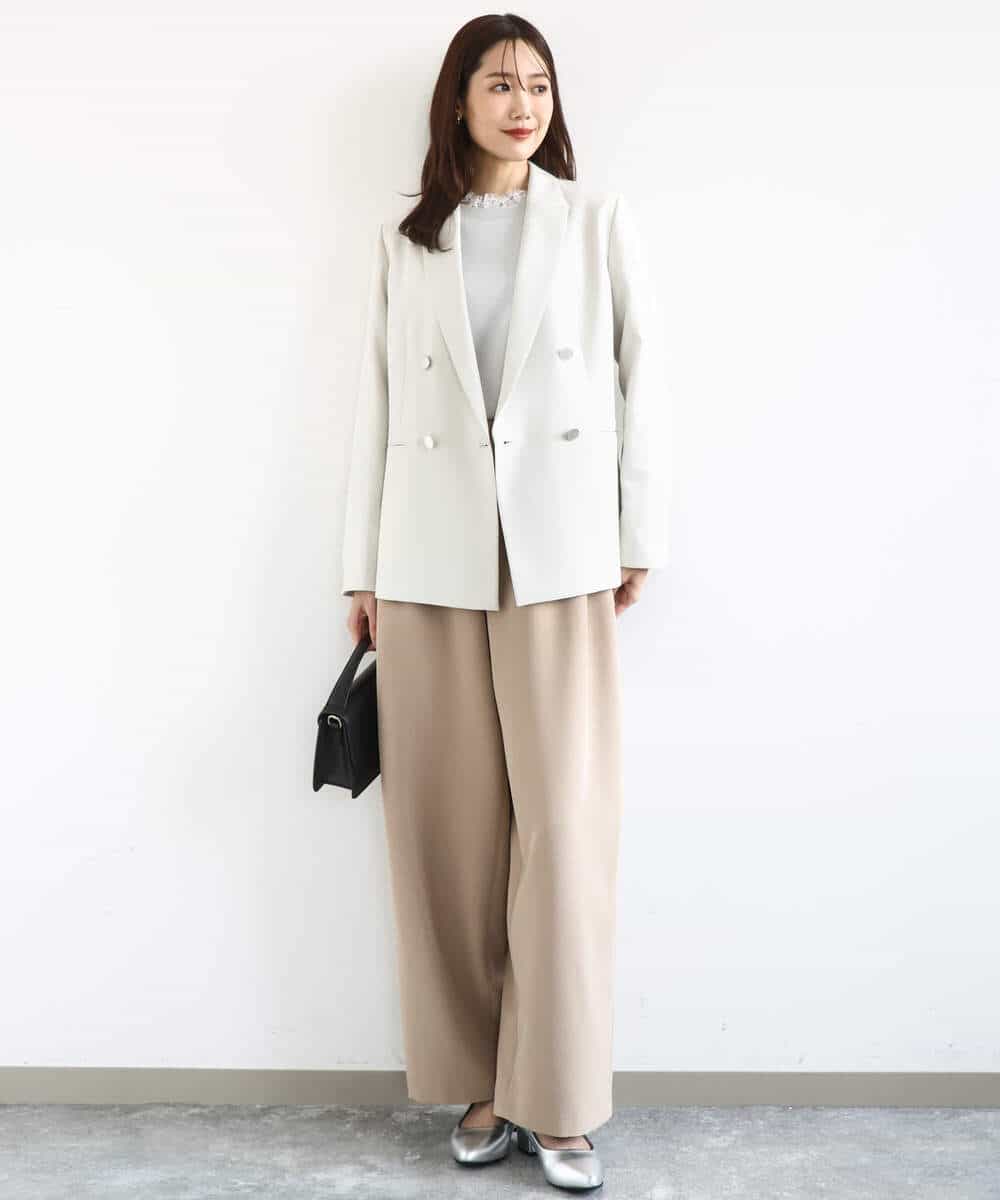 FKLFD10170 MK MICHEL KLEIN(MK ミッシェルクラン) [洗える]バレルシルエットパンツ ベージュ