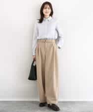 FKLFD10170 MK MICHEL KLEIN(MK ミッシェルクラン) [洗える]バレルシルエットパンツ ベージュ