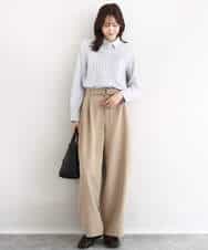 FKLFD10170 MK MICHEL KLEIN(MK ミッシェルクラン) [洗える]バレルシルエットパンツ ベージュ
