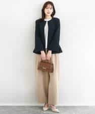 FKLFD10170 MK MICHEL KLEIN(MK ミッシェルクラン) [洗える]バレルシルエットパンツ ベージュ
