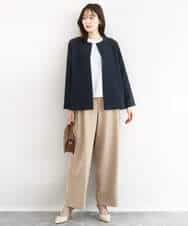 FKLFD10170 MK MICHEL KLEIN(MK ミッシェルクラン) [洗える]バレルシルエットパンツ ベージュ