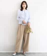 FKLFD10170 MK MICHEL KLEIN(MK ミッシェルクラン) [洗える]バレルシルエットパンツ ベージュ