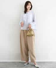 FKLFD10170 MK MICHEL KLEIN(MK ミッシェルクラン) [洗える]バレルシルエットパンツ ベージュ