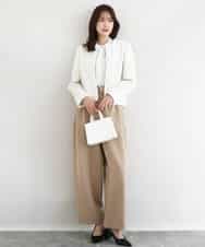 FKLFD10170 MK MICHEL KLEIN(MK ミッシェルクラン) [洗える]バレルシルエットパンツ ベージュ