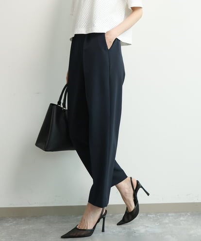 FKLFD11150 MK MICHEL KLEIN [防シワ/ストレッチ/洗える]セットアップ対応/ダブルクロス テーパードパンツ