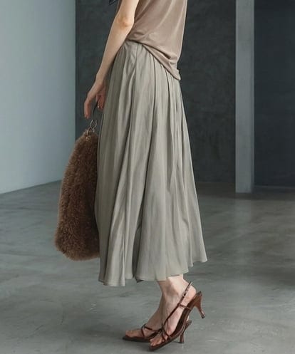 FKLGD03150 MK MICHEL KLEIN [瞬美シリーズ/UVカット/接触冷感/洗える]サテンガウチョパンツ