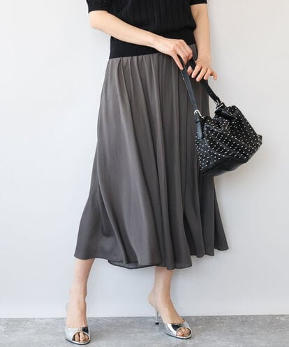 FKLGD03150 MK MICHEL KLEIN [瞬美シリーズ/UVカット/接触冷感/洗える]サテンガウチョパンツ