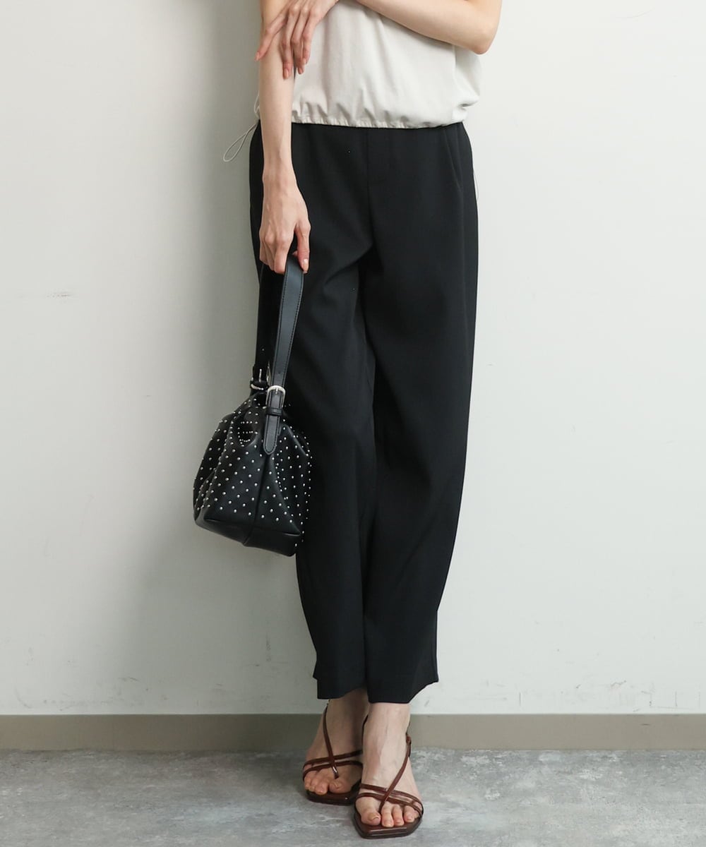 FKLGD21160 MK MICHEL KLEIN(MK ミッシェルクラン) [洗える]TRストレッチワイドパンツ ライトグレー