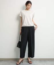 FKLGD21160 MK MICHEL KLEIN(MK ミッシェルクラン) [洗える]TRストレッチワイドパンツ ライトグレー