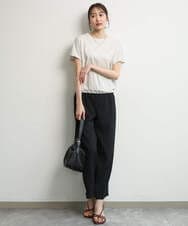 FKLGD21160 MK MICHEL KLEIN(MK ミッシェルクラン) [洗える]TRストレッチワイドパンツ ライトグレー