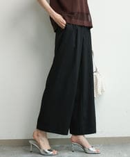 FKLGD21160 MK MICHEL KLEIN(MK ミッシェルクラン) [洗える]TRストレッチワイドパンツ ブラック