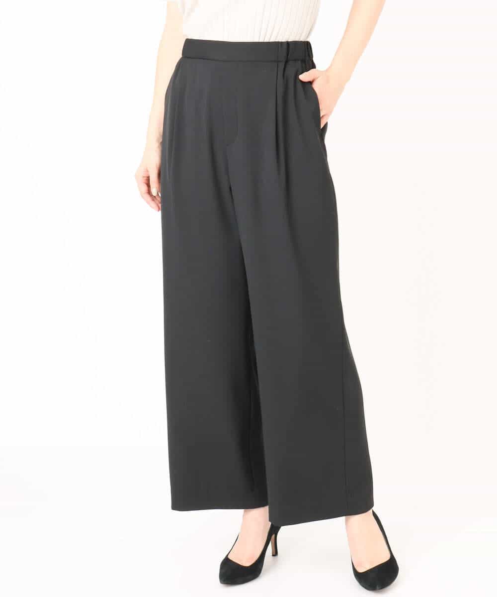 FKLGD21160 MK MICHEL KLEIN(MK ミッシェルクラン) [洗える]TRストレッチワイドパンツ ライトグレー