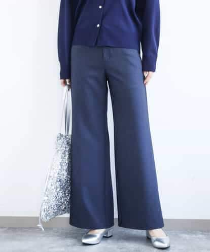 FKLGD27160 MK MICHEL KLEIN [洗える]デニムライク ストレートワイドパンツ