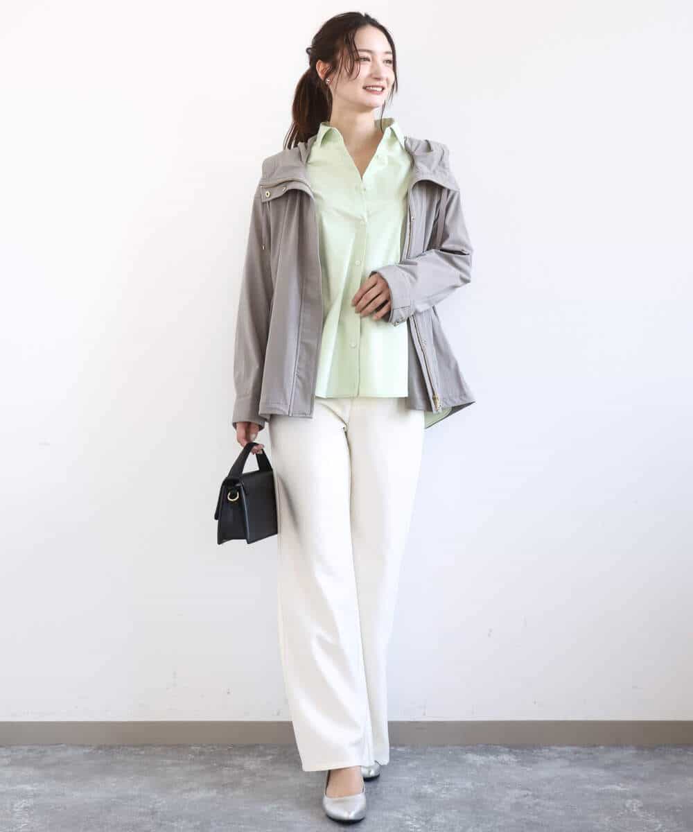 FKLGD27160 MK MICHEL KLEIN(MK ミッシェルクラン) [洗える]デニムライク ストレートワイドパンツ ネイビー