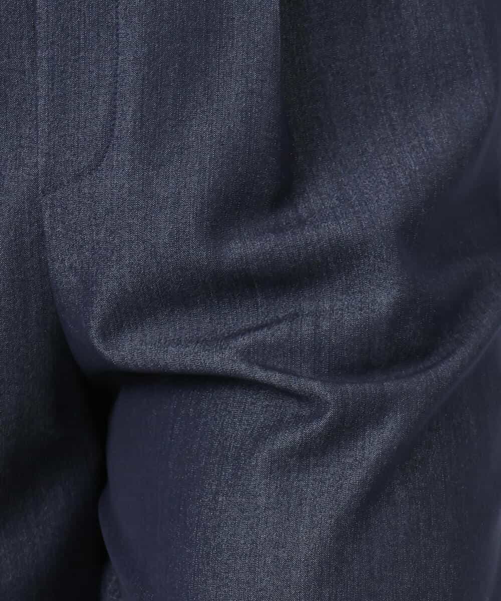 FKLGD30160 MK MICHEL KLEIN(MK ミッシェルクラン) [SANAGARAシリーズ/UVカット/接触冷感/洗える]デニムライク ワイドパンツ ネイビー