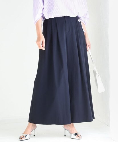 FKLGD37170 MK MICHEL KLEIN [洗える]ストレッチ3タックワイドパンツ