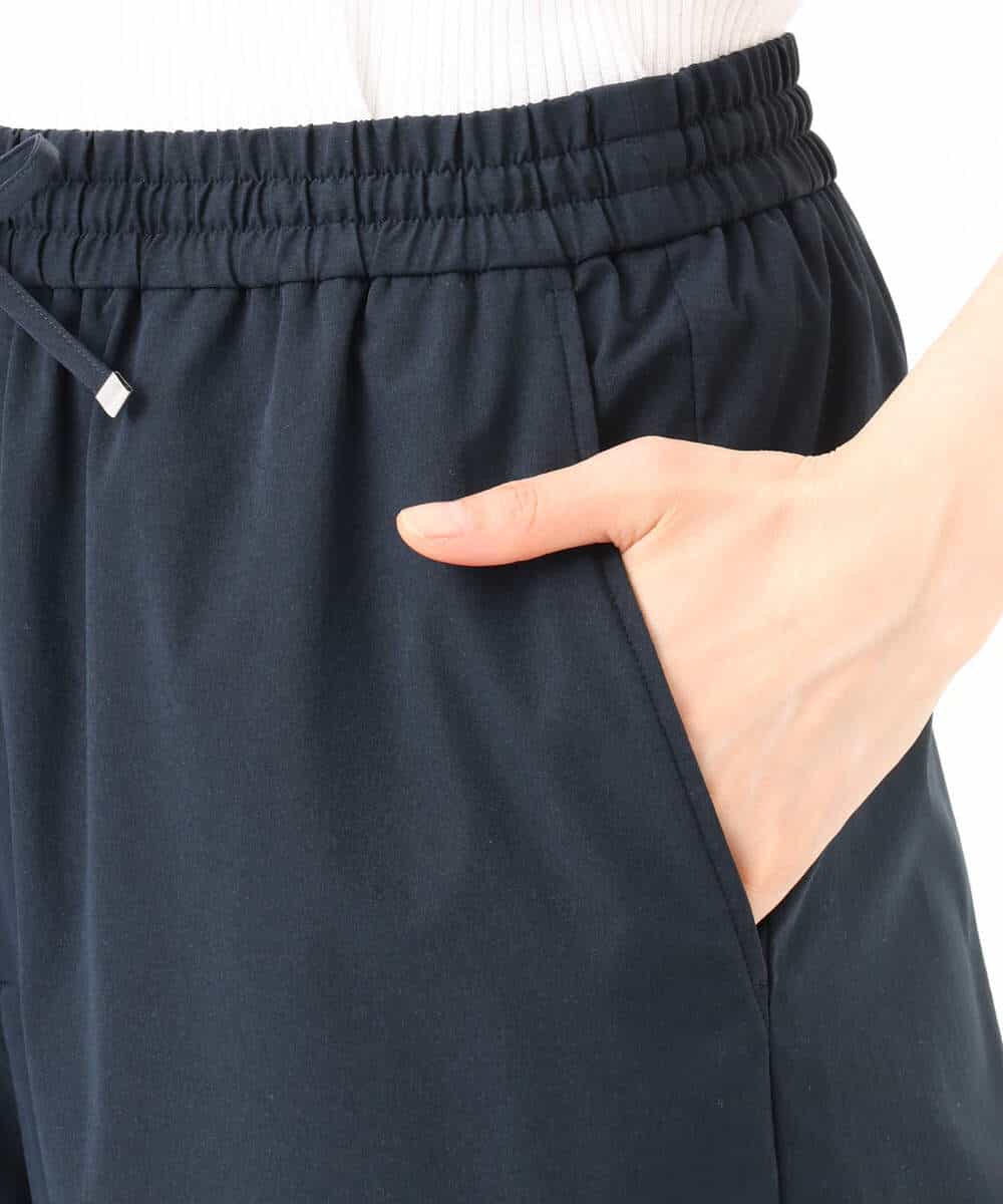 FKLGD40170 MK MICHEL KLEIN(MK ミッシェルクラン) [抗ピリング/洗える]コットンライクストレッチワイドパンツ ネイビー