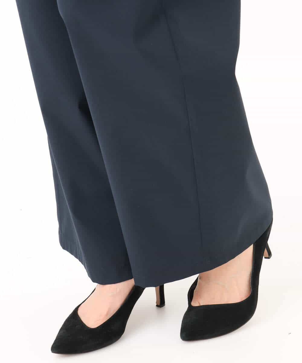 FKLGD40170 MK MICHEL KLEIN(MK ミッシェルクラン) [抗ピリング/洗える]コットンライクストレッチワイドパンツ ネイビー