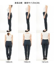 FKLGD41130 MK MICHEL KLEIN(MK ミッシェルクラン) [洗える]ハイストレッチ細身シルエットパンツ ネイビー