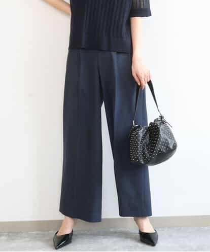 FKLGD46180 MK MICHEL KLEIN [UVカット/接触冷感/速乾/洗える]バイオヴィンテージツイル ワイドストレートパンツ