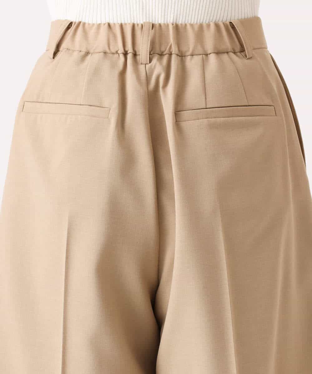 FKLGD57150 MK MICHEL KLEIN(MK ミッシェルクラン) [洗える]リネンライクストレッチ ショートパンツ ベージュ