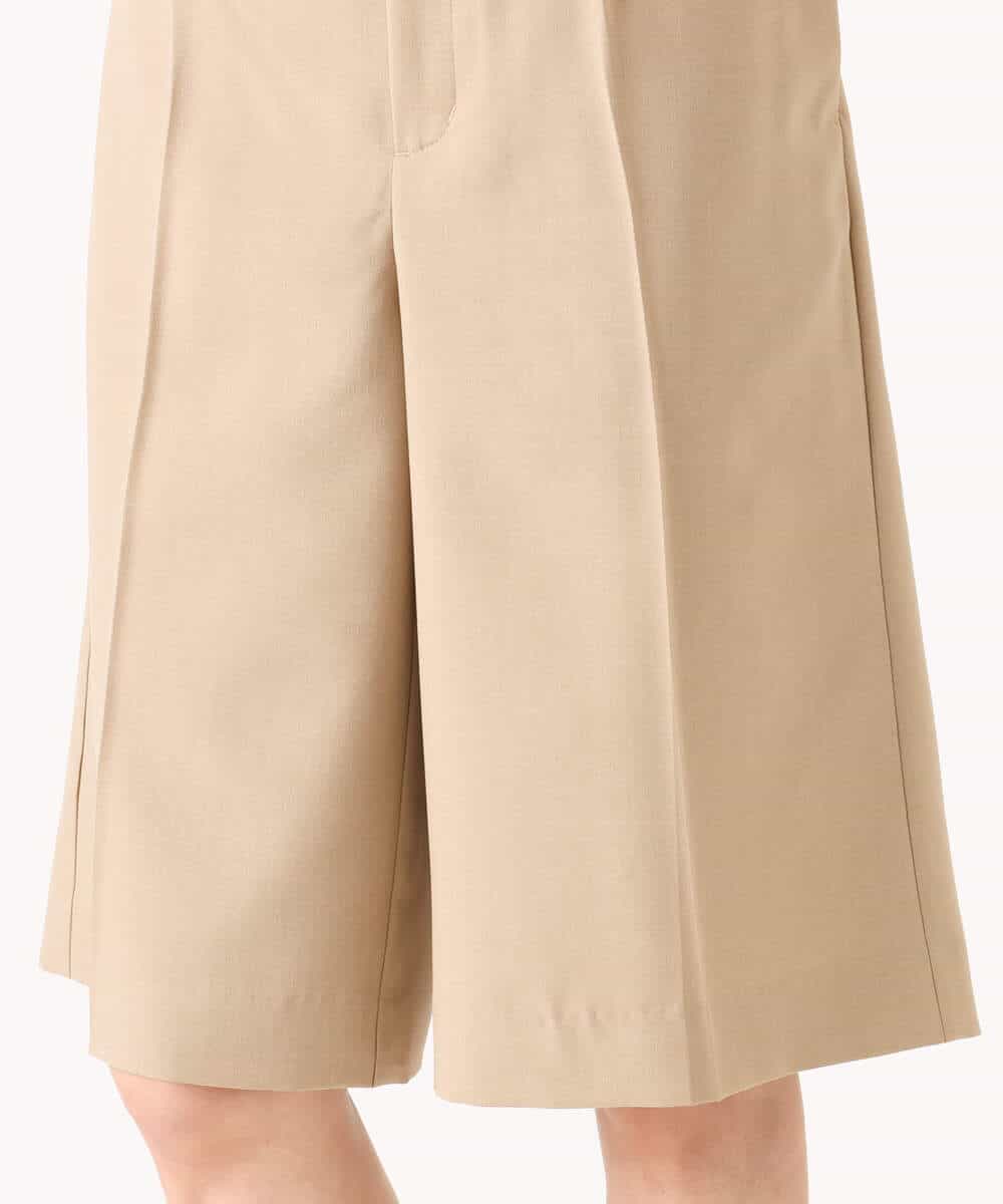 FKLGD57150 MK MICHEL KLEIN(MK ミッシェルクラン) [洗える]リネンライクストレッチ ショートパンツ ベージュ