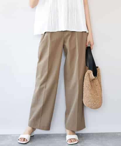 FKLHD61160 MK MICHEL KLEIN [接触冷感/洗える]バレル風シルエットストレッチパンツ
