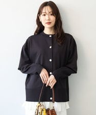 FKSAG40160 MK MICHEL KLEIN(MK ミッシェルクラン) [洗える]ポケットデザインミドル丈ニットカーディガン レッド