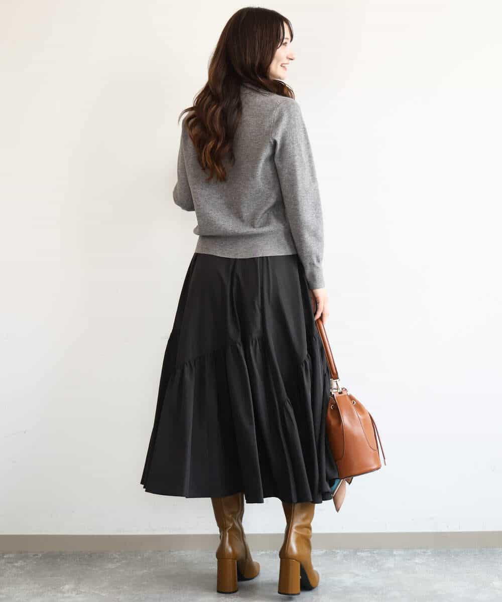 FKSAG43150 MK MICHEL KLEIN(MK ミッシェルクラン) [洗える]衿付きニットカーディガン グレー