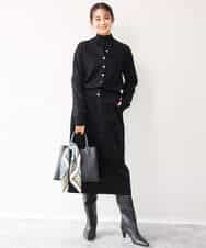 FKSAG56160 MK MICHEL KLEIN(MK ミッシェルクラン) [ウール100/洗える]SUPER FINE WOOLベーシックカーディガン グレー