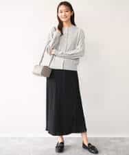 FKSAG56160 MK MICHEL KLEIN(MK ミッシェルクラン) [ウール100/洗える]SUPER FINE WOOLベーシックカーディガン グレー