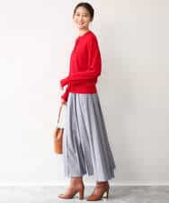 FKSAG56160 MK MICHEL KLEIN(MK ミッシェルクラン) [ウール100/洗える]SUPER FINE WOOLベーシックカーディガン グレー