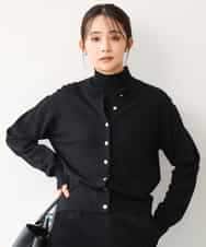 FKSAG56160 MK MICHEL KLEIN(MK ミッシェルクラン) [ウール100/洗える]SUPER FINE WOOLベーシックカーディガン ブラック