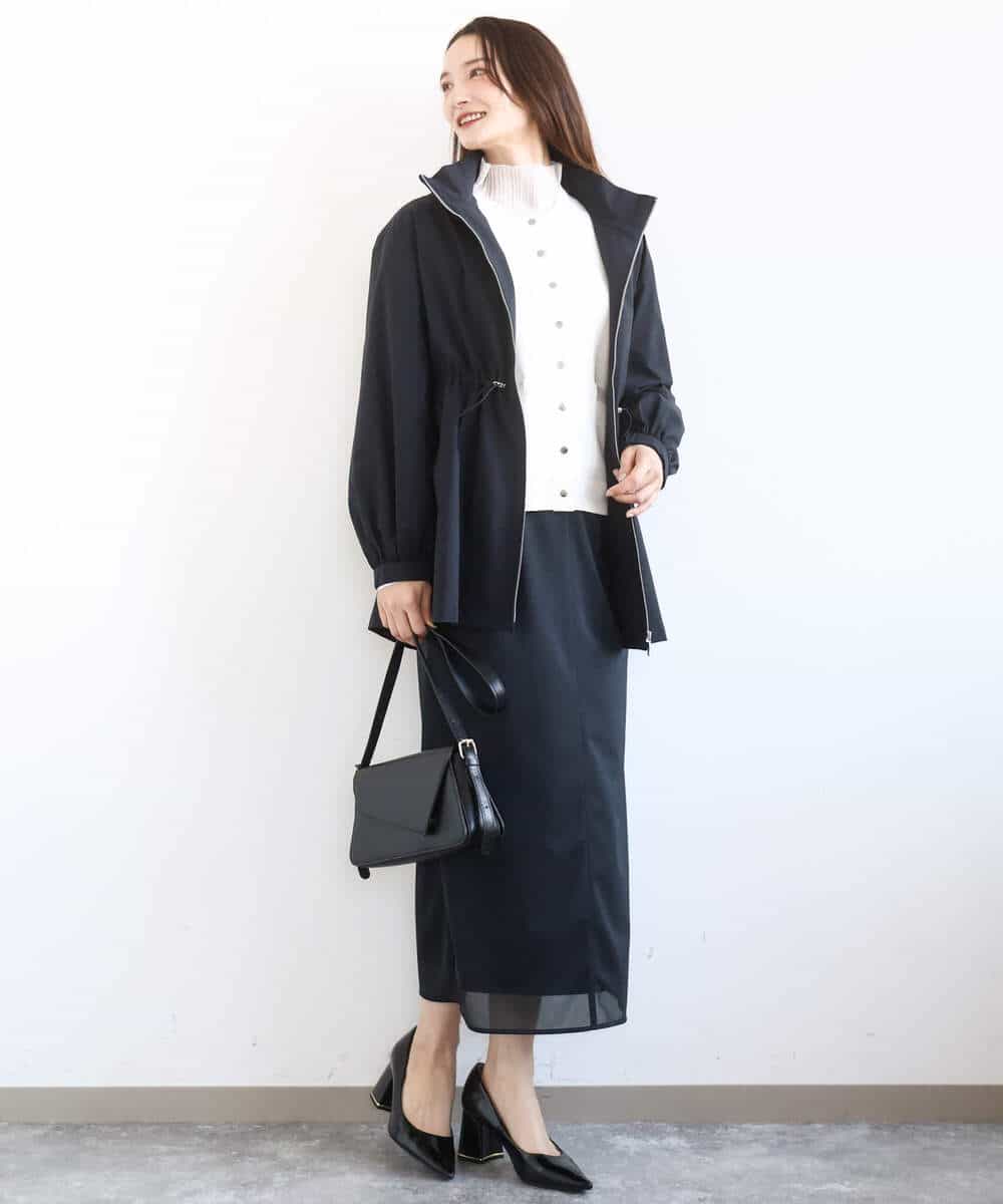 FKSGD20160 MK MICHEL KLEIN(MK ミッシェルクラン) [洗える]ジャケットライクニットカーディガン ブルーグレー