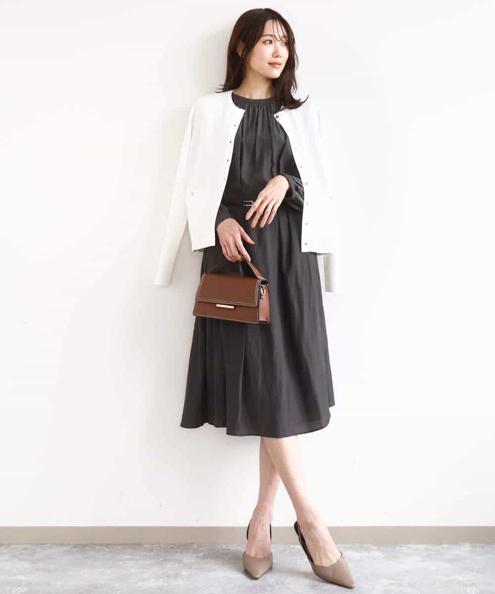 FKSGD20160 MK MICHEL KLEIN(MK ミッシェルクラン) [洗える]ジャケットライクニットカーディガン ブルーグレー