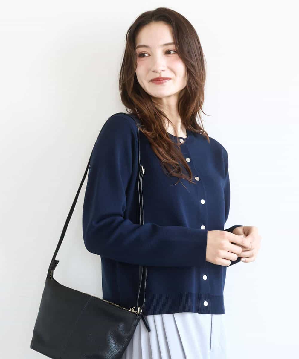 FKSGD20160 MK MICHEL KLEIN(MK ミッシェルクラン) [洗える]ジャケットライクニットカーディガン ブルーグレー
