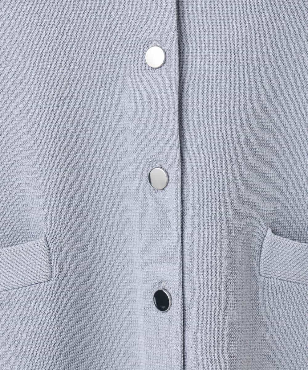 FKSGD20160 MK MICHEL KLEIN(MK ミッシェルクラン) [洗える]ジャケットライクニットカーディガン ブルーグレー