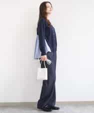 FKSGD30170 MK MICHEL KLEIN(MK ミッシェルクラン) [洗える]ストライプ切替えデザインニット アイボリー