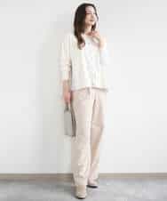 FKSGD30170 MK MICHEL KLEIN(MK ミッシェルクラン) [洗える]ストライプ切替えデザインニット アイボリー