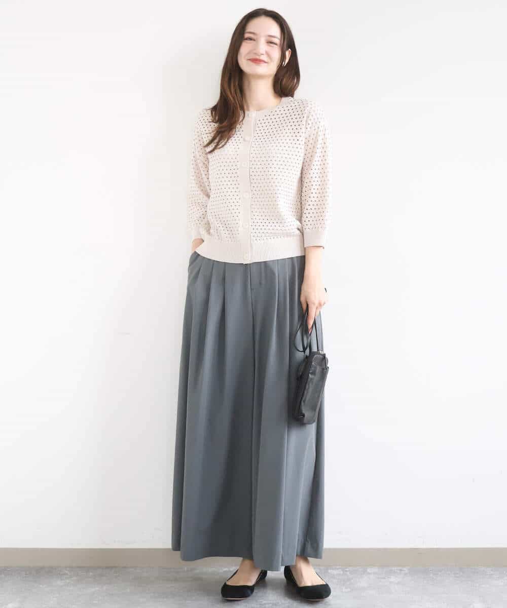 FKSGD32150 MK MICHEL KLEIN(MK ミッシェルクラン) [洗える]前後2way/アイレット編みニット ピンク