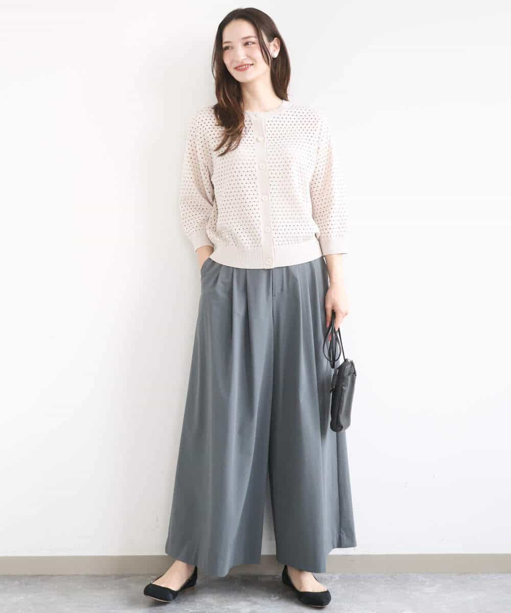 FKSGD32150 MK MICHEL KLEIN(MK ミッシェルクラン) [洗える]前後2way/アイレット編みニット ピンク