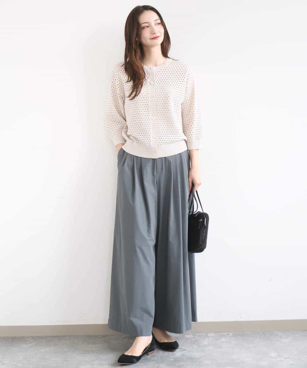 FKSGD32150 MK MICHEL KLEIN(MK ミッシェルクラン) [洗える]前後2way/アイレット編みニット ピンク