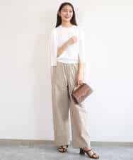 FKSGD40140 MK MICHEL KLEIN(MK ミッシェルクラン) [UVカット/接触冷感/洗える]ドット釦ニットカーディガン ネイビー