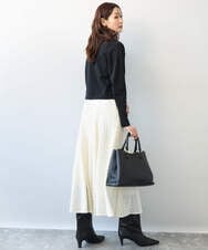 FKSJD33150 MK MICHEL KLEIN(MK ミッシェルクラン) [洗える]ドット釦コンパクトニットカーディガン ブラック