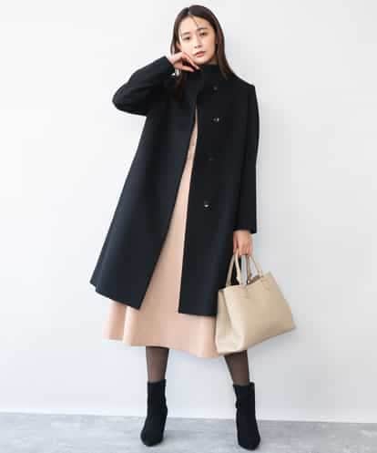 FKUAG58380 MK MICHEL KLEIN SUPER100sウール スタンドカラーロングコート