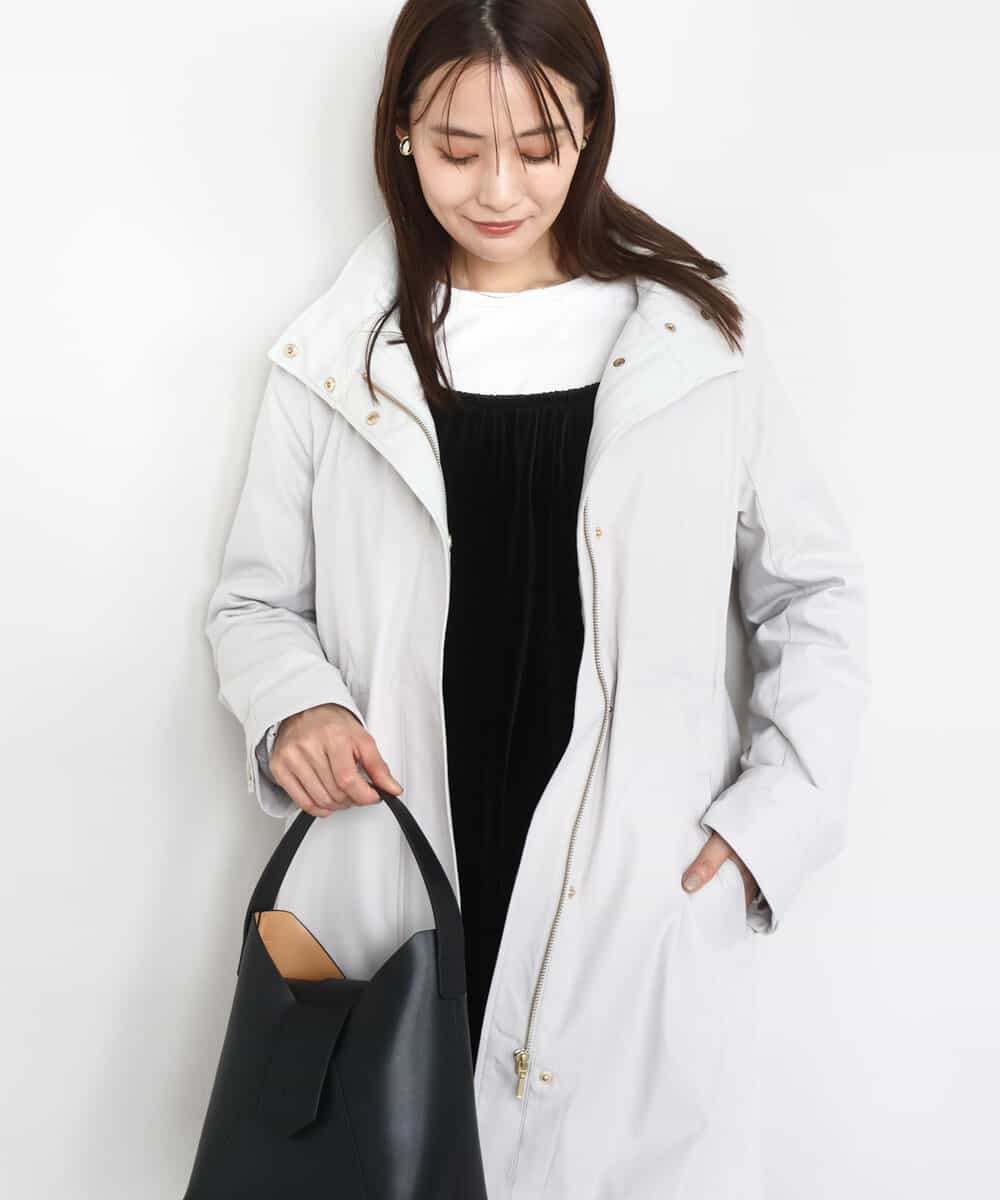 FKVAD42380 MK MICHEL KLEIN(MK ミッシェルクラン) ダウンライナー付きマルチwayモッズコート/撥水加工 ライトグレー