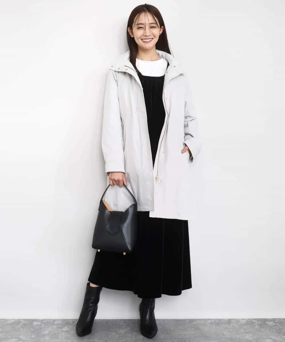 FKVAD42380 MK MICHEL KLEIN(MK ミッシェルクラン) ダウンライナー付きマルチwayモッズコート/撥水加工 ライトグレー