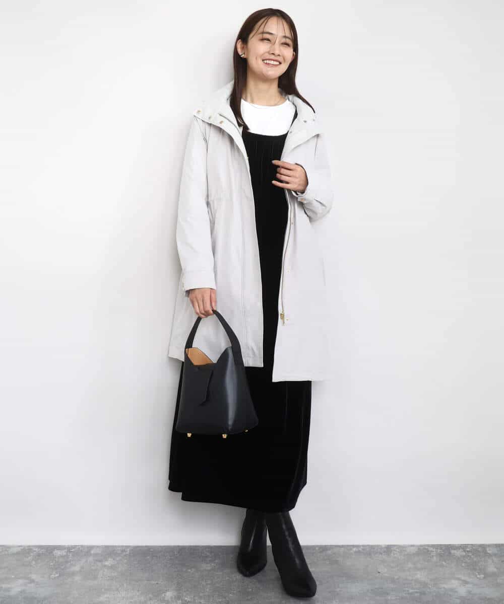 FKVAD42380 MK MICHEL KLEIN(MK ミッシェルクラン) ダウンライナー付きマルチwayモッズコート/撥水加工 ライトグレー